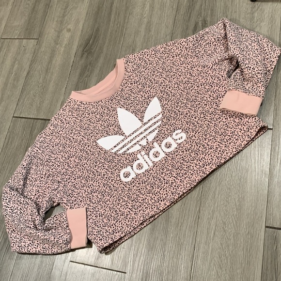 adidas Her Studio London Trefoil French Terry Animal Print Sweatshirt Size M - Picture 11 of 16